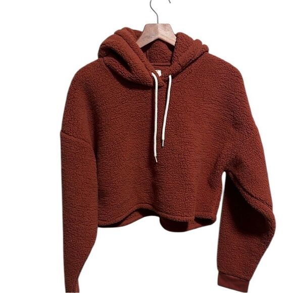 Gilly Hicks Rust Brown Cropped Hoodie - Picture 1 of 8